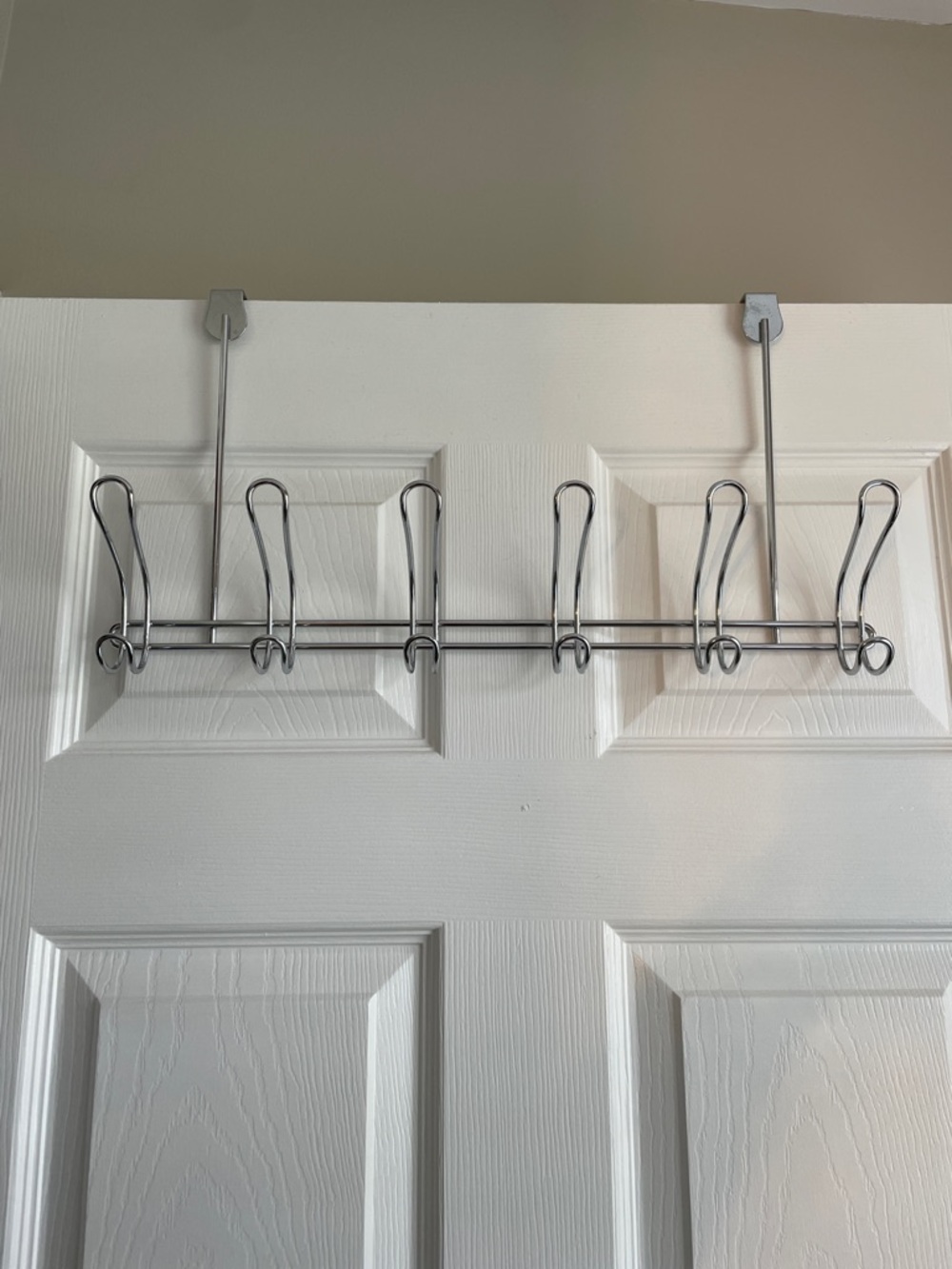 Over-the-Door Multi-Hook Hanger in Silver